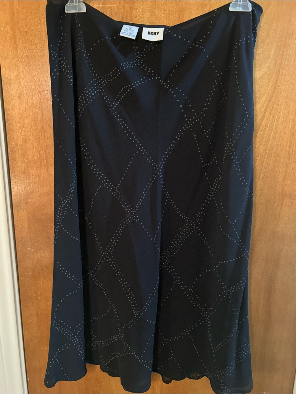 DKNY sheer Black Maxi Skirt with Subtle Studded Lattice. 12. In great shape!